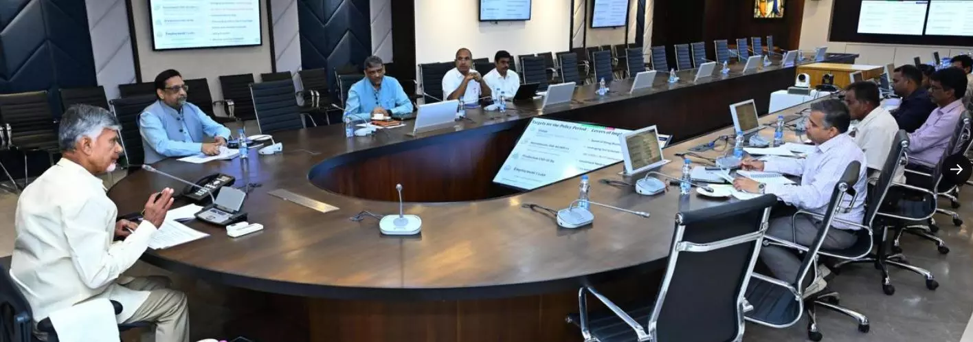 Officials review arrangements for Amaravati Drone Summit Officials review arrangements for Amaravati Drone Summit