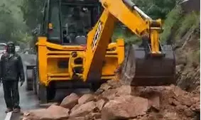 Landslides hit Tirumala ghat road amid heavy rain