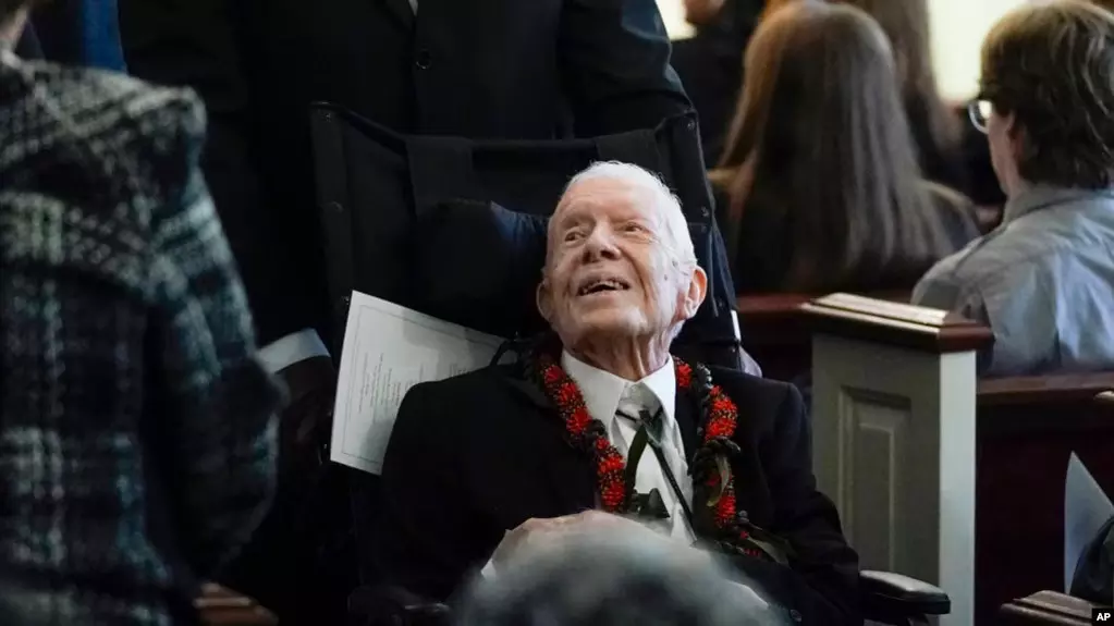 Former US president Jimmy Carter, 100, casts vote for Kamala Harris
