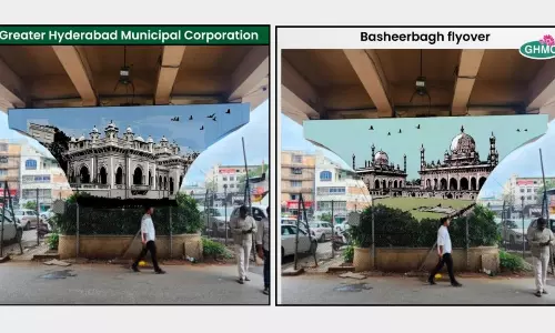 GHMC Slammed for Uploading Fake Pictures of Flyover Beautification