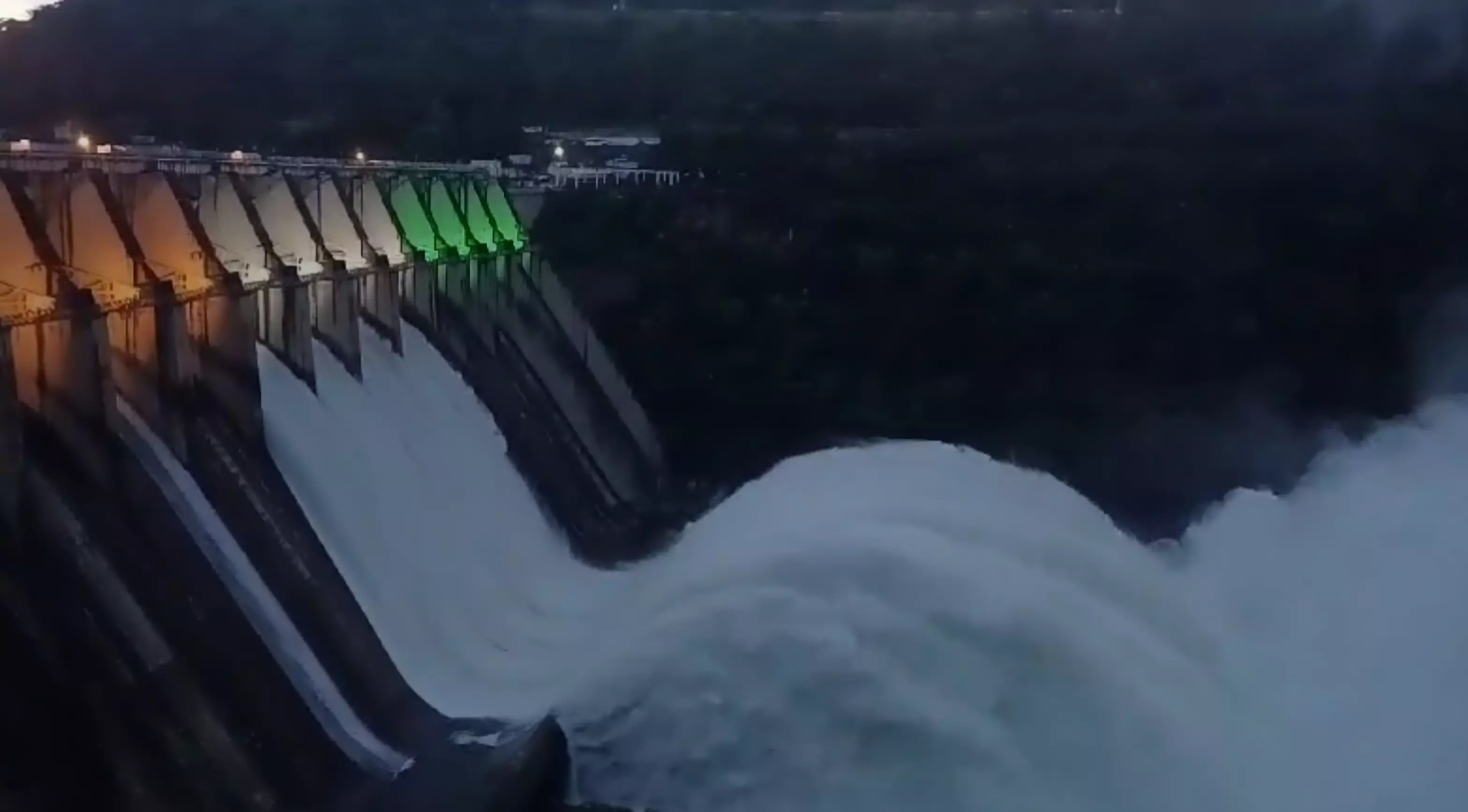 Srisailam Reservoir Receives Huge Inflows Srisailam Reservoir Receives Huge Inflows