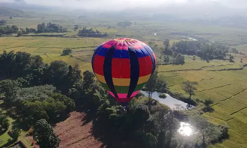 Hot Air Balloon Launched in Araku Valley