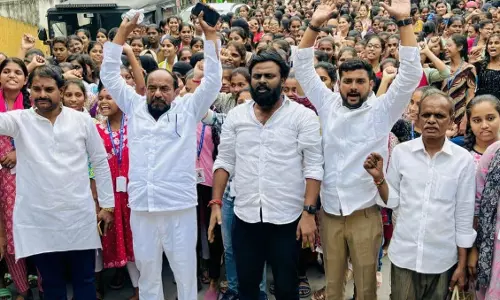 R. Krishnaiah Leads Rally Demanding Pending Dues Payment