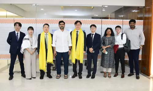 High-Level South Korean delegation meets Lokesh, expresses interest in investing in AP High-Level South Korean delegation meets Lokesh, expresses interest in investing in AP