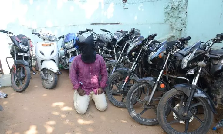 Nuzvid police arrest three interstate thieves, recover 19 stolen bikes