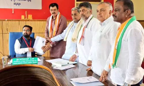 Karnataka: Congress Nominee Files Papers for Channapatna By-Poll