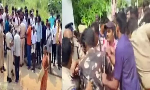 Tension at Pharma Village Public Opinion Gathering in Vikarabad
