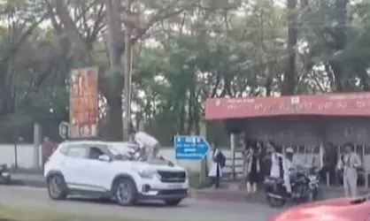 Traffic cop clings to car bonnet, dragged by driver refusing to stop in Karnataka