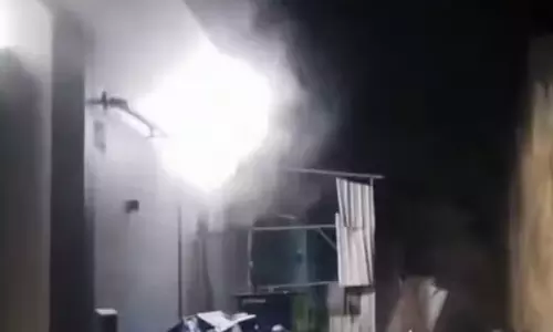 Gas explosion at Anna canteen kitchen in Kadapa Gas explosion at Anna canteen kitchen in Kadapa