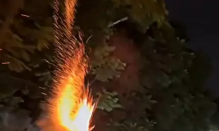Seven Injured As Fireworks Aparks Fall On Spectators At Puttur Temple Fest Seven Injured As Fireworks Aparks Fall On Spectators At Puttur Temple Fest