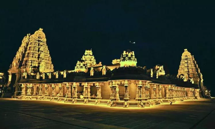 Yadadri Temple Likely to Get Special Protection Force Ahead of Gold Coating Yadadri Temple Likely to Get Special Protection Force Ahead of Gold Coating