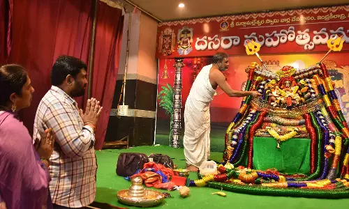 75,000 devotees throng Durga temple in Vijayawada