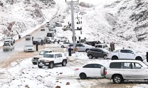 Saudi Arabias Al-Jawf sees first-ever snowfall Saudi Arabias Al-Jawf sees first-ever snowfall