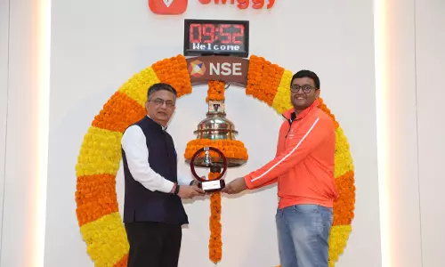 Swiggy shares surge nearly 8 pc in market debut