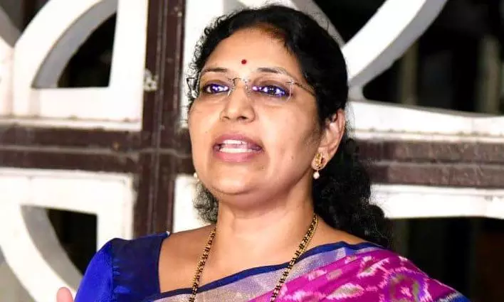 YSRC Leader Varudu Kalyani Demands Apology From Naidu on False Trafficking Claims YSRC Leader Varudu Kalyani Demands Apology From Naidu on False Trafficking Claims