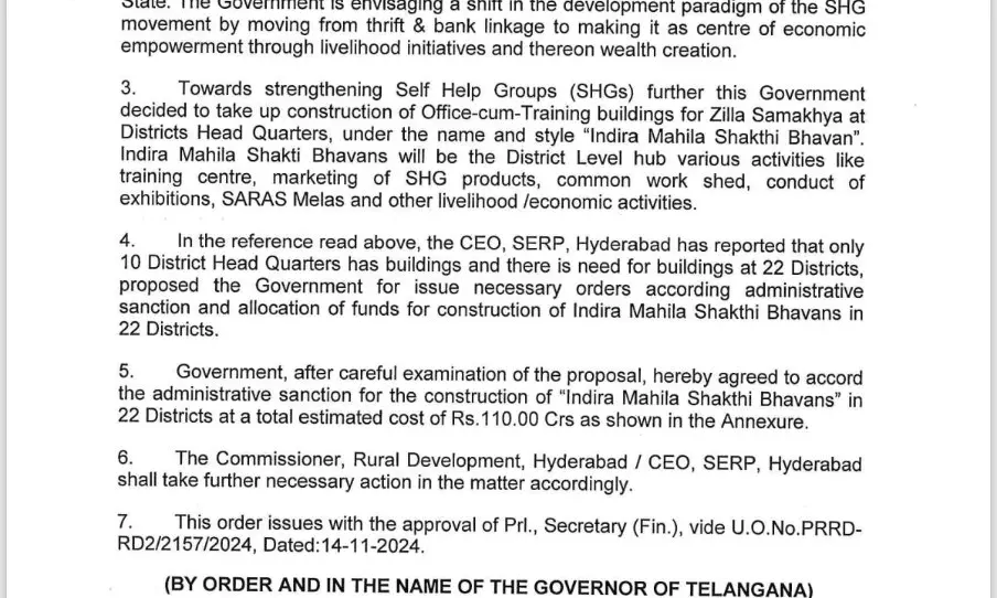 22 new centres to empower Telangana women