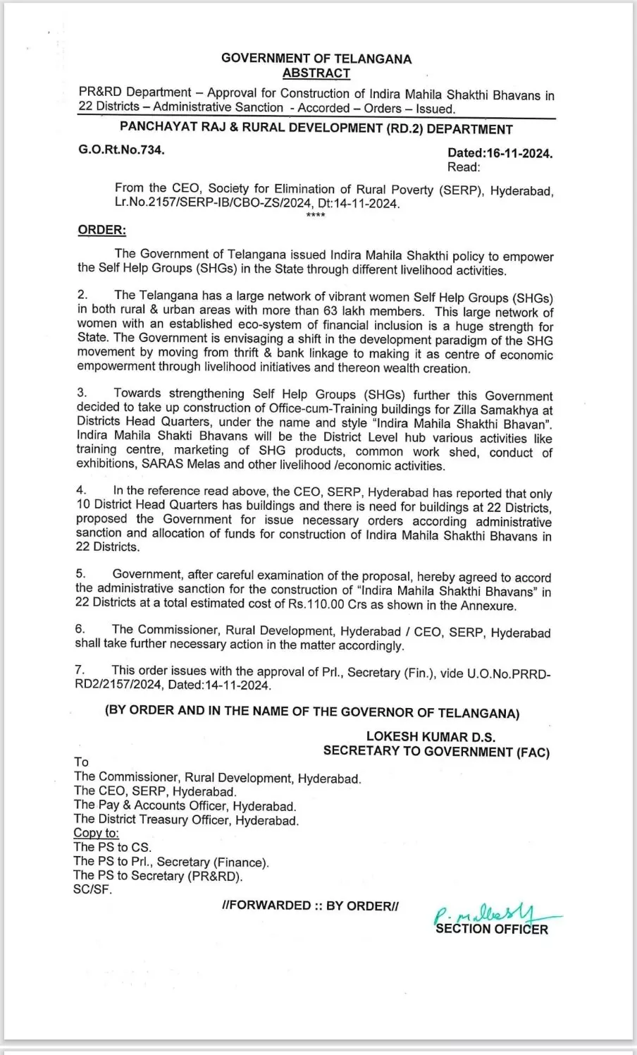 22 new centres to empower Telangana women