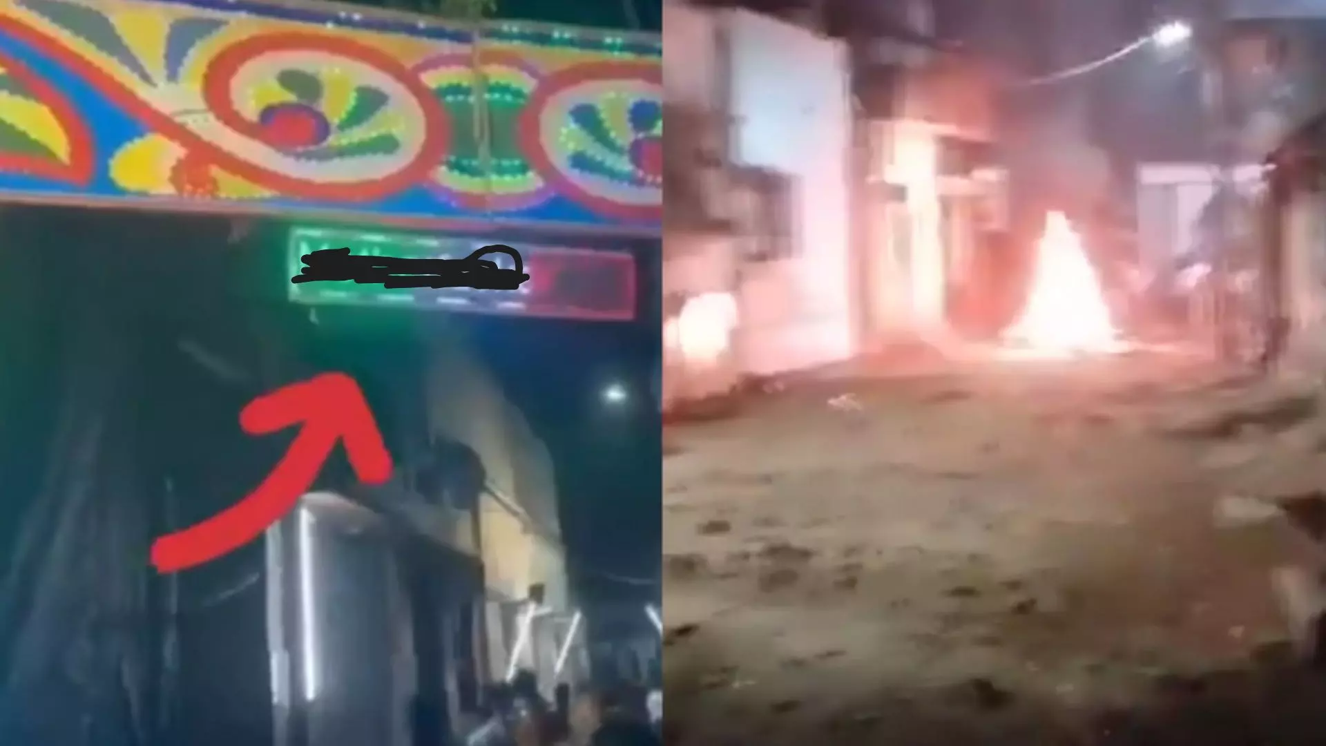 Clashes Erupt over Message on Puja Pandal Board in Murshidabad Clashes Erupt over Message on Puja Pandal Board in Murshidabad
