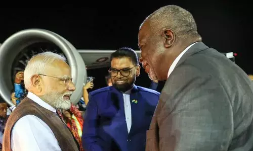 Modi arrives in Guyana on last leg of three-nation visit