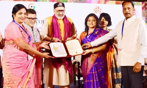 West Godavari collector receives GI certificate for Narsapuram lace craft