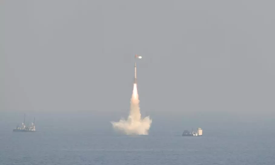 India tests K-4 nuclear-capable ballistic missile from nuclear submarine INS Arighaat India tests K-4 nuclear-capable ballistic missile from nuclear submarine INS Arighaat