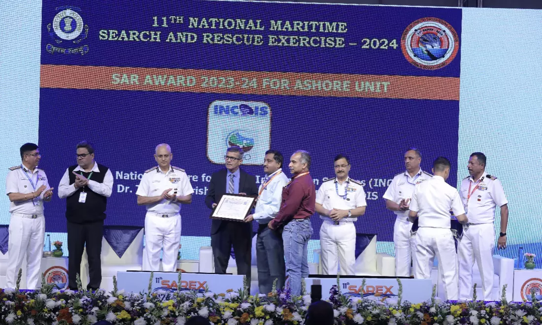 Incois Wins 2023-24 SAR Award for Innovative Search & Rescue Tools