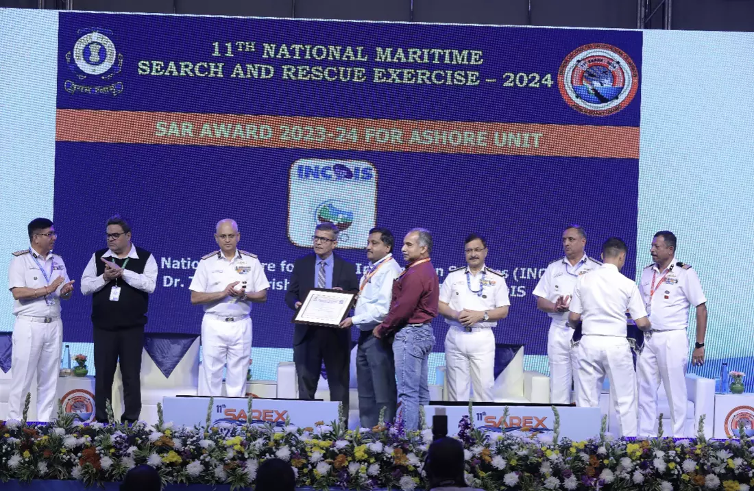 Incois Wins 2023-24 SAR Award for Innovative Search & Rescue Tools Incois Wins 2023-24 SAR Award for Innovative Search & Rescue Tools