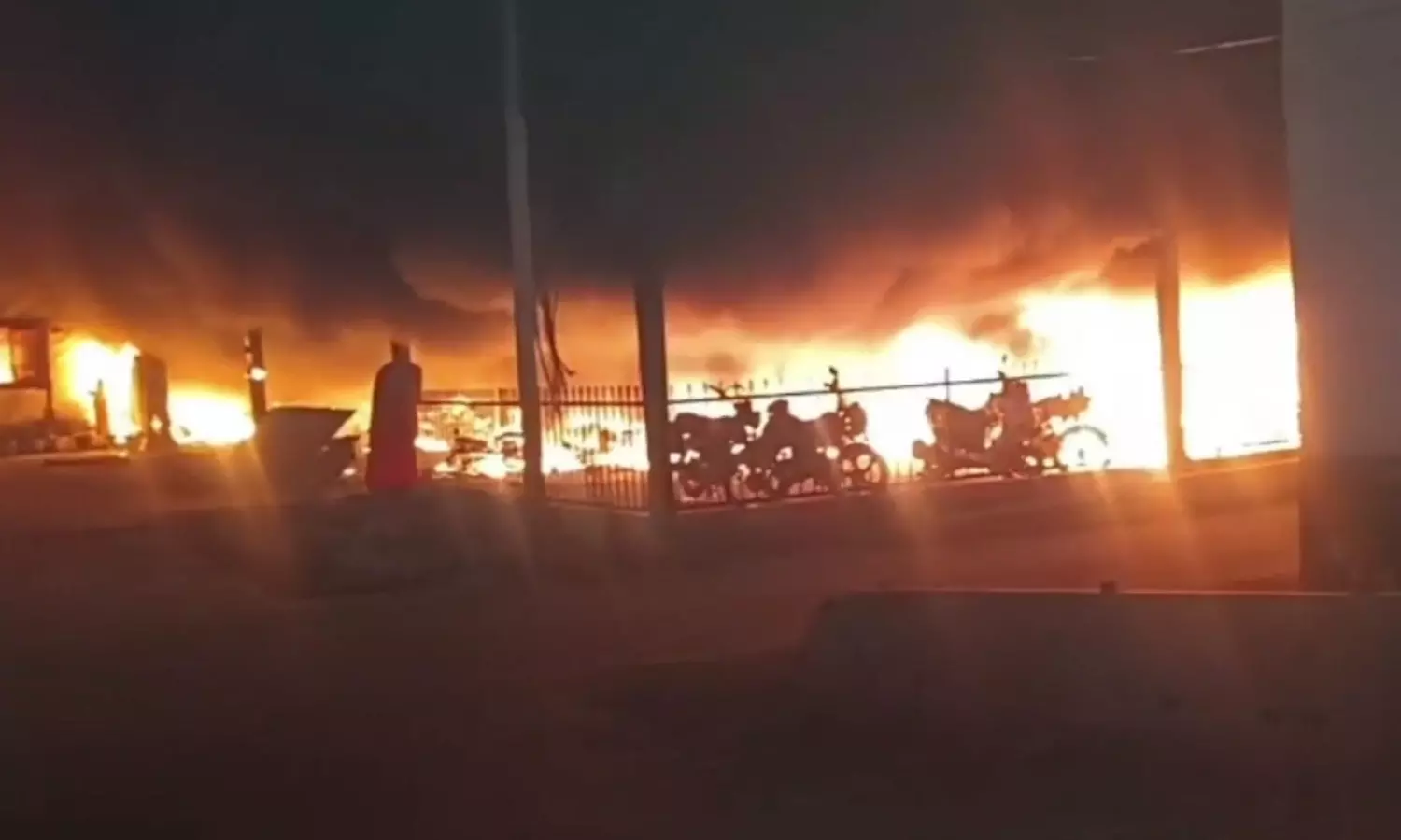 Over 150 two-wheelers gutted in fire at Varanasis Cantt railway station
