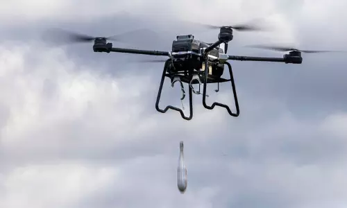 Pakistani drone with narcotics seized near IB in Jammu