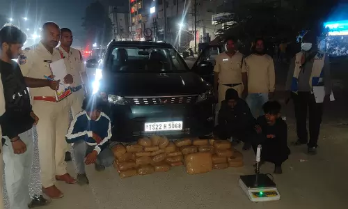 Cyberabad SOT Police Seize Ganja Worth Rs17.85 Lakh