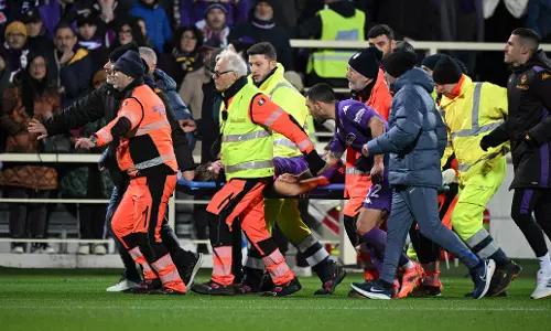 Fiorentinas Bove alert in hospital after collapse: Club