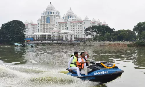 Adventure Water Sports Make Debut at Hussain Sagar Lake