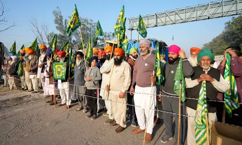 Farmers gather at Shambu border to begin protest march to Delhi