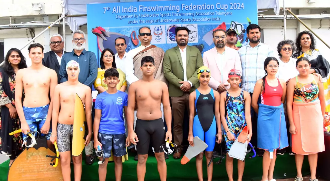 Telangana Hosts First Finswimming National Event