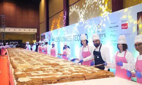 Harleys India Makes History with Worlds Largest Russian Medovik Cake