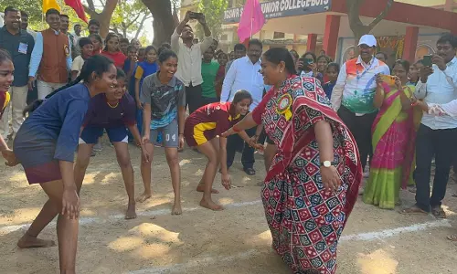 Seethakka Inaugurates CM’s Cup Kabaddi Tournament