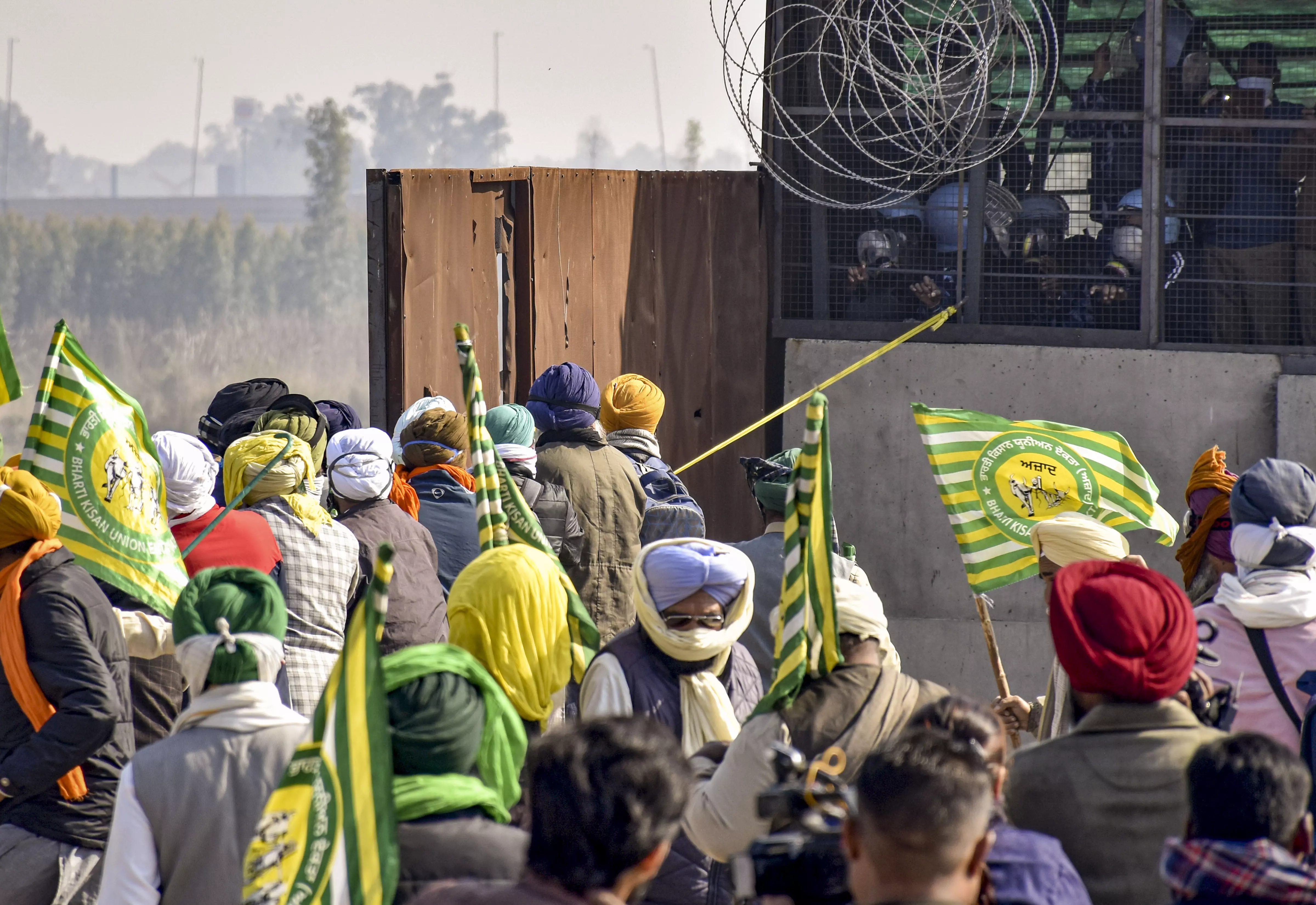Farmers suspend rally to Delhi after tear gas shelling in Haryana Farmers suspend rally to Delhi after tear gas shelling in Haryana