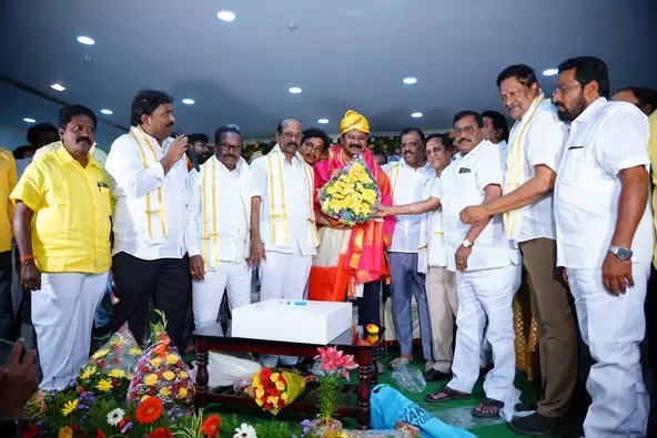 Gurumurthy assumes charge as chairman of Gowda corporation Gurumurthy assumes charge as chairman of Gowda corporation