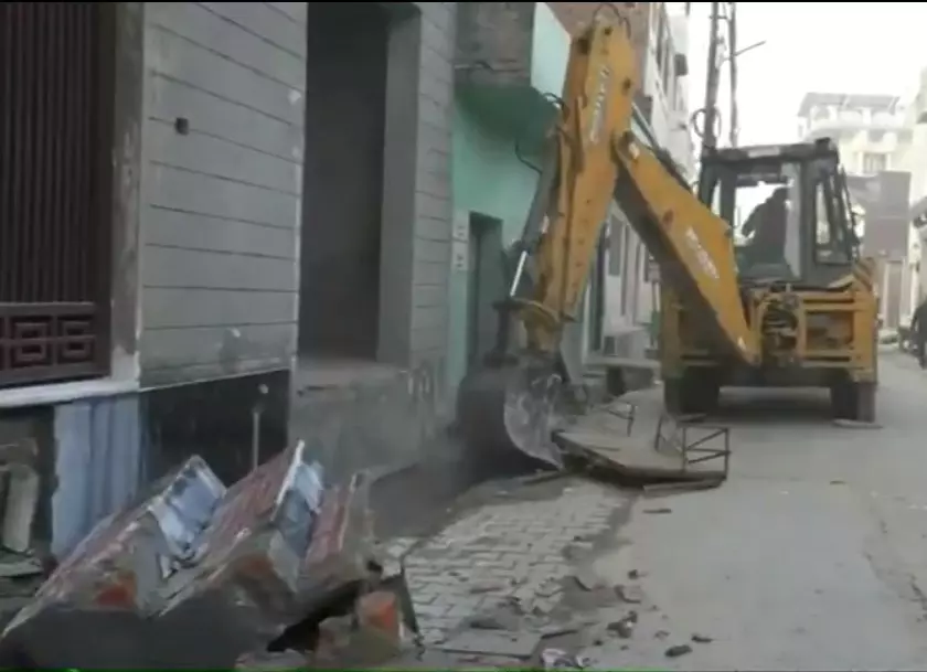 Anti-Encroachment Drive Underway in Sambhal Anti-Encroachment Drive Underway in Sambhal