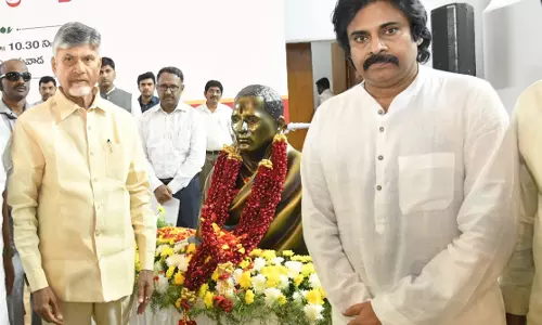Tributes paid to Potti Sriramulu in Nellore and Tirupati districts