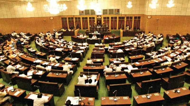 Assembly adjourned amid BRS protests over Lagcharla issue Assembly adjourned amid BRS protests over Lagcharla issue