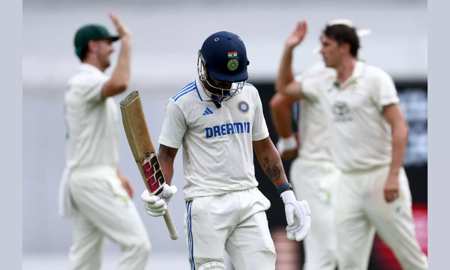 Gabba Test: India struggles at 201/7 at tea on Day 4, need 45 runs to avoid follow-on Gabba Test: India struggles at 201/7 at tea on Day 4, need 45 runs to avoid follow-on