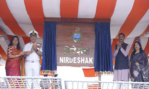Union MoS Commissions Survey Ship in Vizag