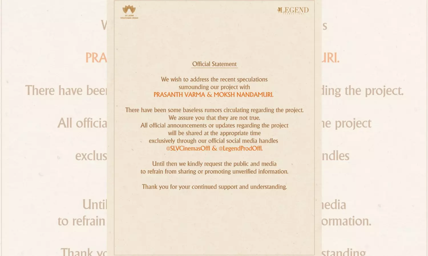 Mokhagna, Prashanth Varma film is very much on