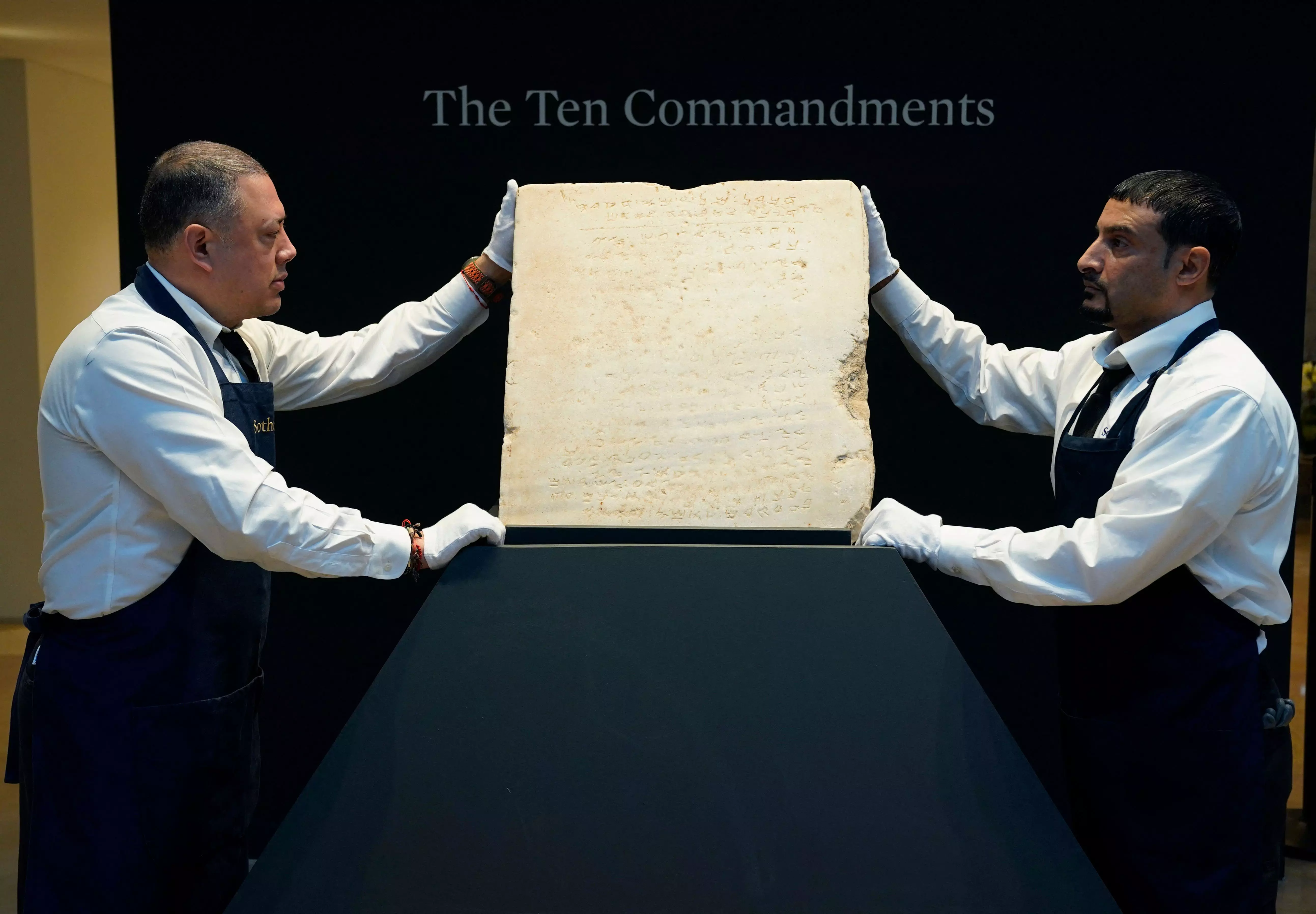 Oldest Ten Commandments Stone Tablet Sells for $5M Oldest Ten Commandments Stone Tablet Sells for $5M