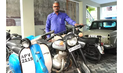 Vizag resident’s collection of classic two-wheelers