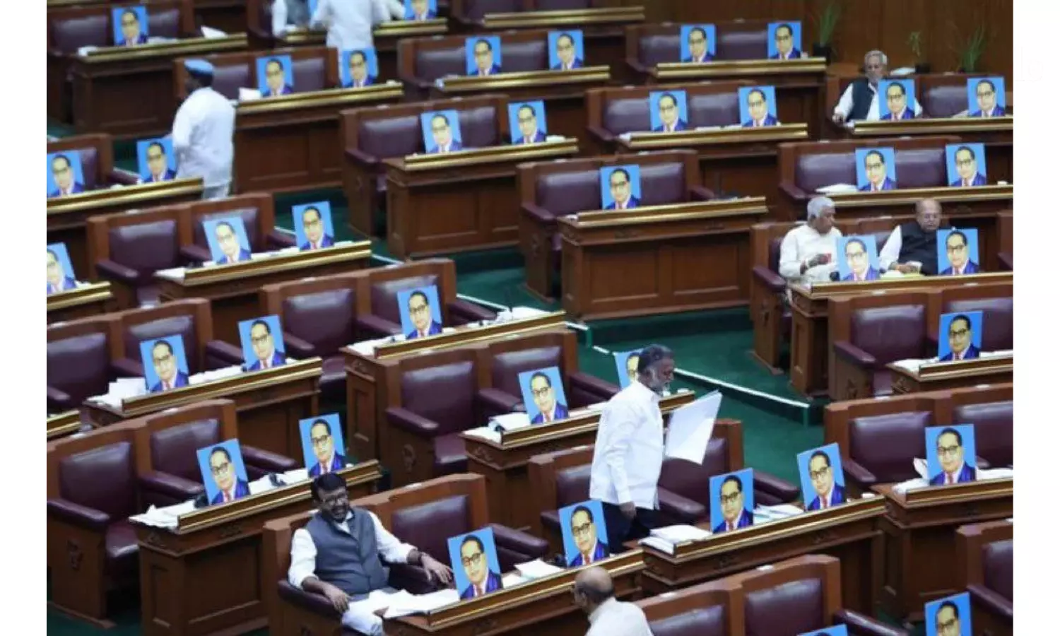 Ambedkar row: Photos from Karnataka Assembly falsely shared as oppn protest in RS Ambedkar row: Photos from Karnataka Assembly falsely shared as oppn protest in RS
