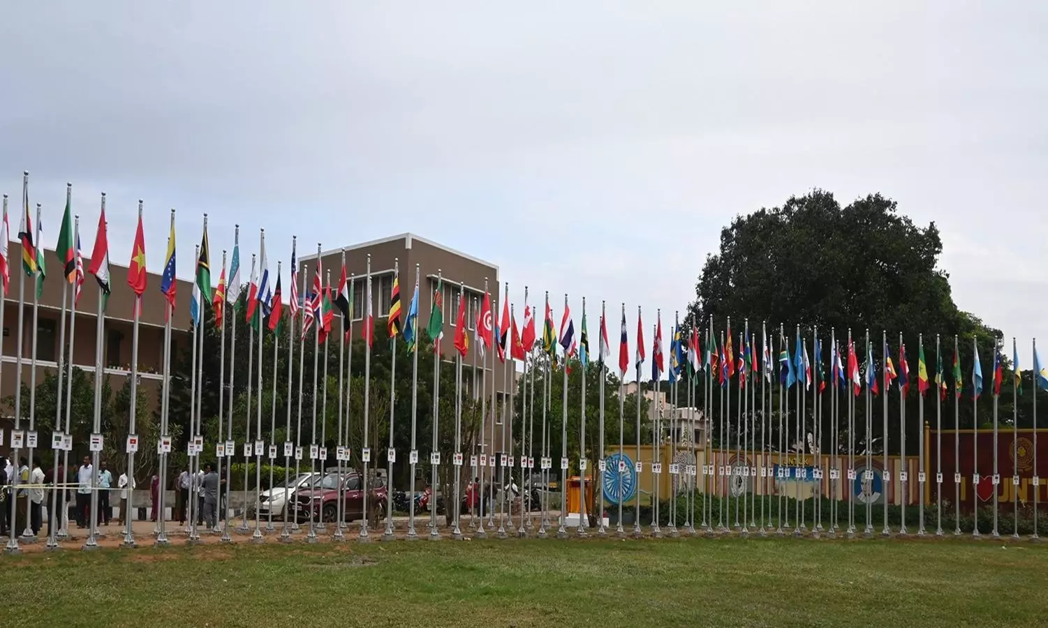 Flags of 194 Countries Unfurled at JNTUK