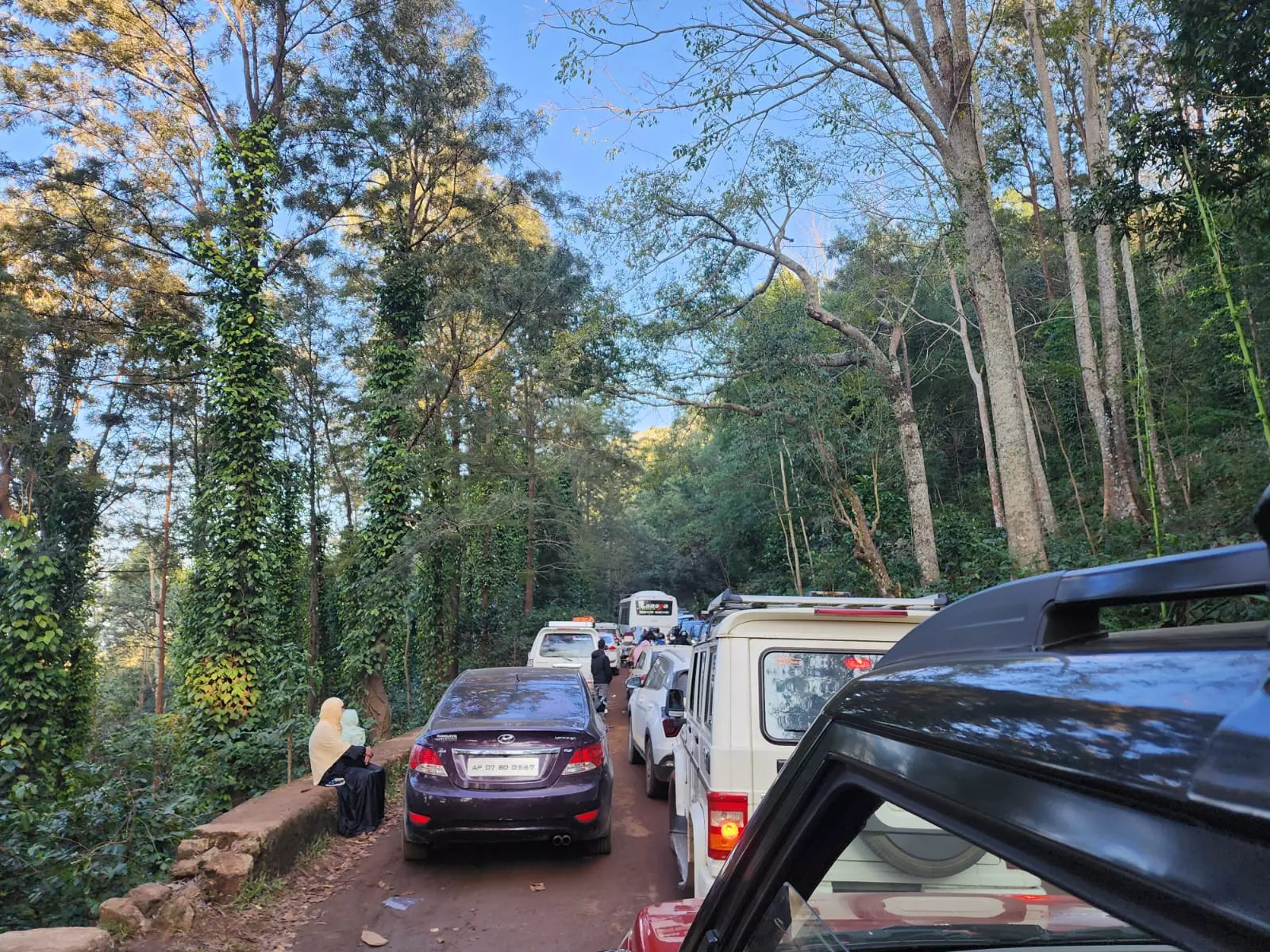 Araku traffic jam creates chaos on Ghat road Araku traffic jam creates chaos on Ghat road