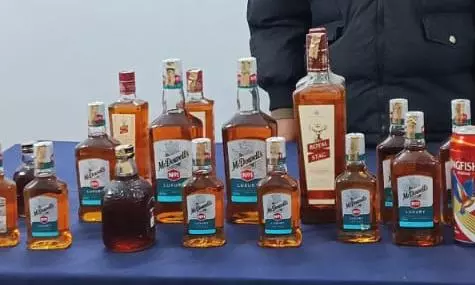 Cops Seize Rs 2 Lakh Worth Foreign Liquor in Shamshabad Cops Seize Rs 2 Lakh Worth Foreign Liquor in Shamshabad
